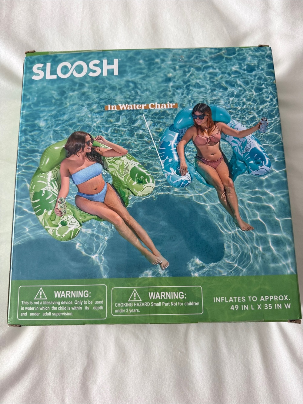 Blue & Green Inflatable Pool Chair - 2-Pack - Picture 2 of 3